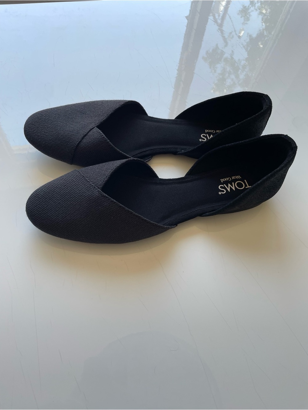 Tom’s Gemma D’Orsay Black Flat Size 9.5 NWT - Picture 7 of 11
